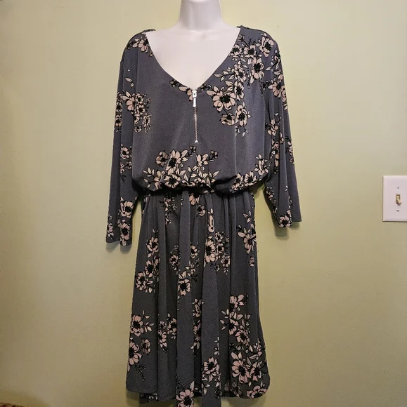 Maurices | Dresses | Maurices Long Sleeve Floral Print Dress Size Xl |  Poshmark
